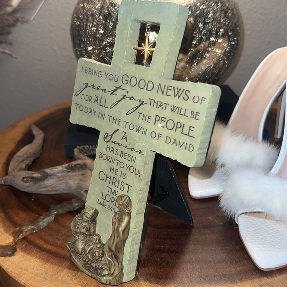 Lighthouse Christian Products Other - Christian cross decor with prayer home decoration wall hanging or shelf bookcase